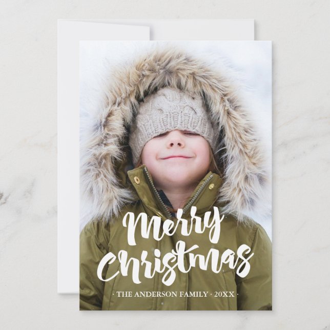 God jul One Photo Helgdag Photocard Julkort (Framsida)