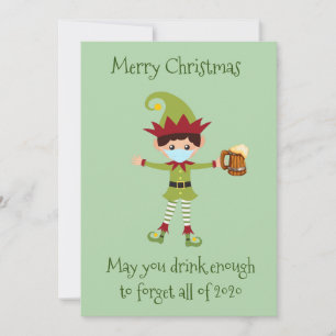 God Jul Önska Er Drick Räckligt med Tomte 2021 Julkort