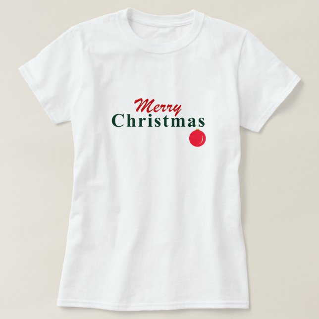 "God jul" Önska och hängande ornament T Shirt (Design framsida)