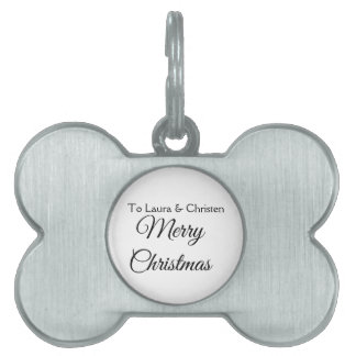 God jul önskad namn text anpassad familj present ID-bricka husdjur