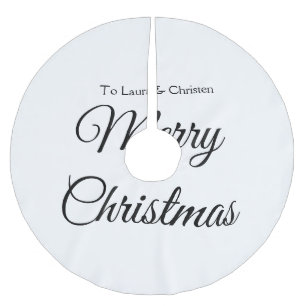 God jul önskad namn text anpassad familj present julgransmatta borstad polyester