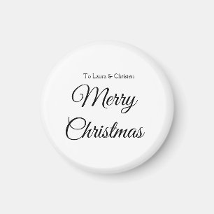 God jul önskad namn text anpassad familj present magnet