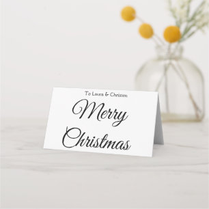 God jul önskad namn text anpassad familj present placeringskort