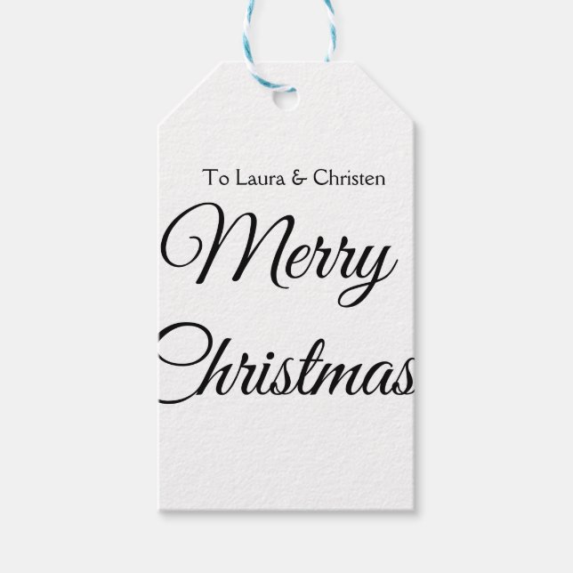 God jul önskad namn text anpassad familjpresent presentetikett (Framsidan)