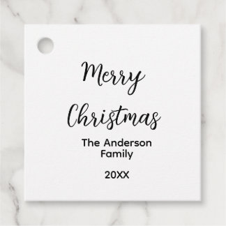 God jul önskar familjen namn år text anpassad gåvor etiketter