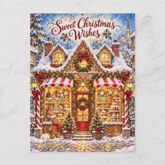 God jul önskar Gingerbread Bakery Julkort Vykort