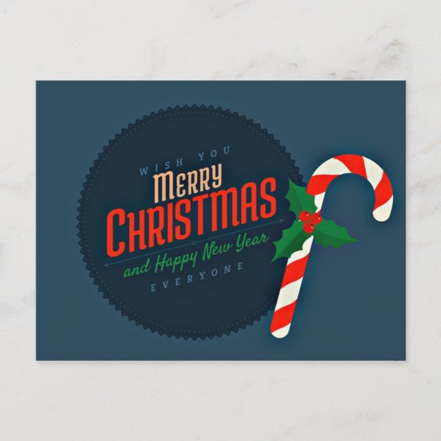 God jul önskar helg vykort (Framsida)