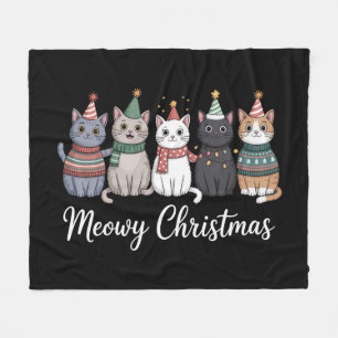 God Jul önskar kattälskaren Xmas Fleecefilt