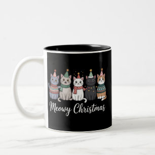 God Jul önskar kattälskaren Xmas Två-Tonad Mugg