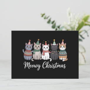 God Jul önskas alla kattälskare Xmas Julkort