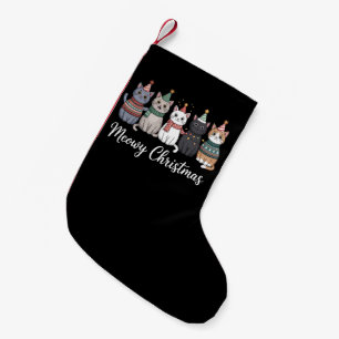 God Jul önskas alla kattälskare Xmas Liten Julstrumpa