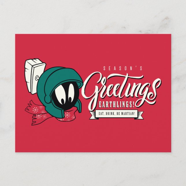 God jul önskas, jordbor! helg vykort (Framsida)