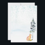 God jul Önskemål Blank Fox Anteckningskort<br><div class="desc">Fira säsongen med den här notecarden för rustik och retro God jul önskemål, med en söt vattenfärgsräv och gräs träd mot en serensnövällen. Den enkla men charmerande designen kombinerar vintage inslag med en aning modern elegans. Det här kortet skapas av konstnären Victoria Grigaliunas från Do tell-A Belle och ger en...</div>