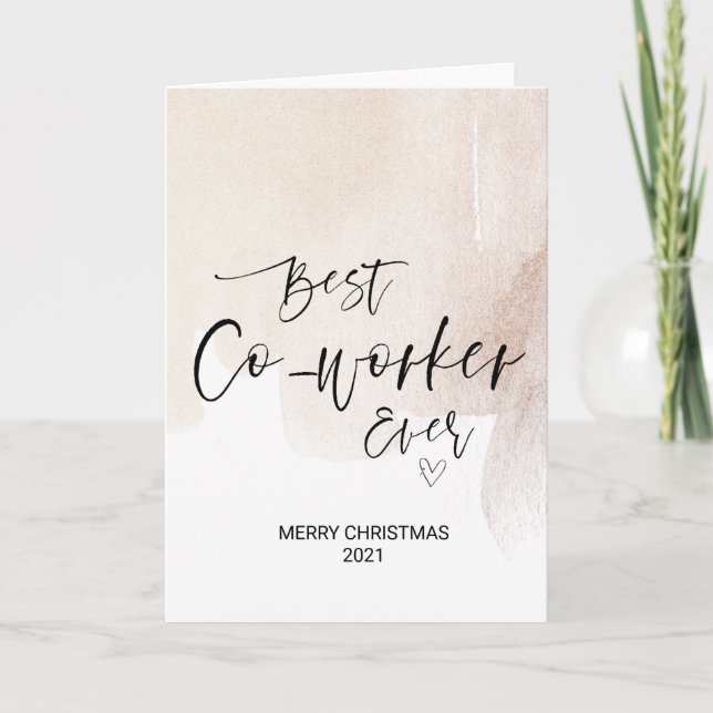 God jul Önskemål för medarbetarvän Julafton Kort (Framsida)