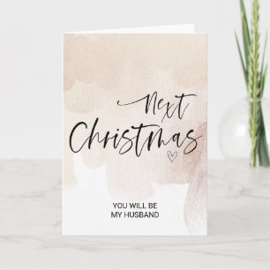 God jul Önskemål ger till Boyvän Fiancé Kort