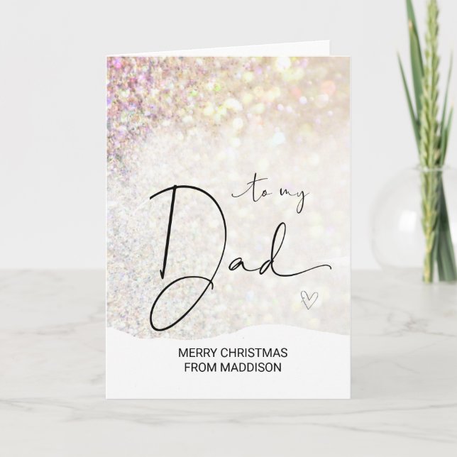 God jul Önskemål Gift för Pappa från dotter Kort (Framsida)