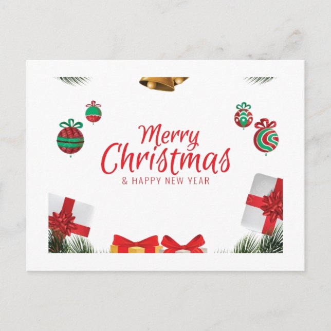 God jul önskemål helg vykort (Framsida)