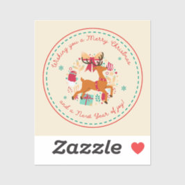 God jul önskemål klistermärken