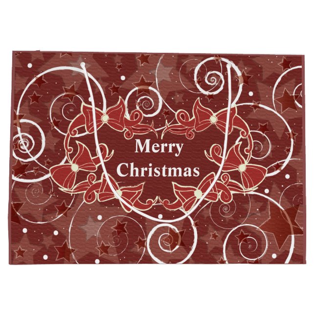 God jul önskemål med bogar och stjärnor (Baksidan)