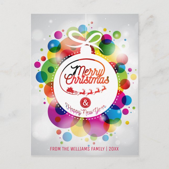 God jul Önskemål Modern Family Photo Helg Vykort (Framsida)