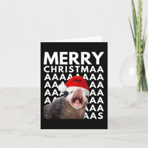 God jul Opossum Screaming Roligt Manar Women Ki Kort