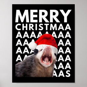 God jul Opossum Screaming Roligt Manar Women Ki Poster