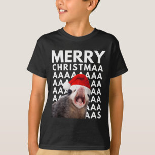 God jul Opossum Screaming Roligt Manar Women Ki T Shirt