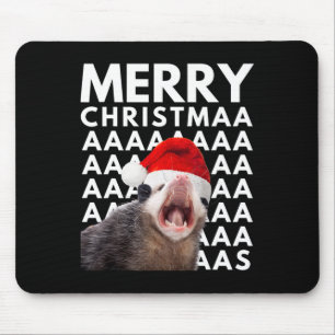 God Jul Opossum Skriker Roligt Män Kvinnor Ki Musmatta