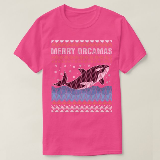 God jul Orca Whale Ugly jul som Boy a T Shirt (Design framsida)