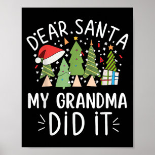 God jul, Ord Bästa Santa Min morm Poster