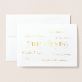 God jul Ord Cloud Foil Greeting Card Folierat Kort