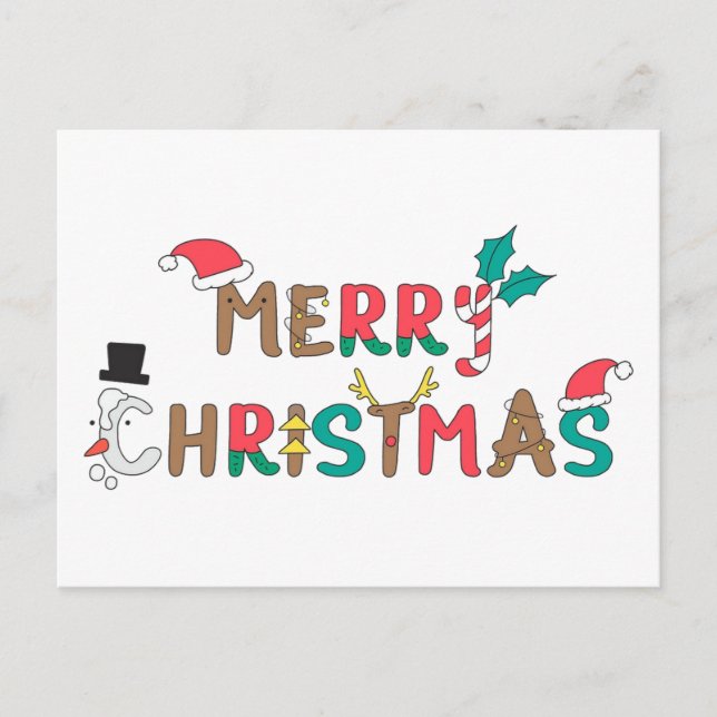 God jul ord inslag helg vykort (Framsida)