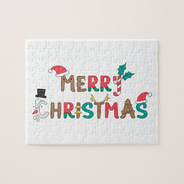 God jul ord inslag pussel (Horisontell)