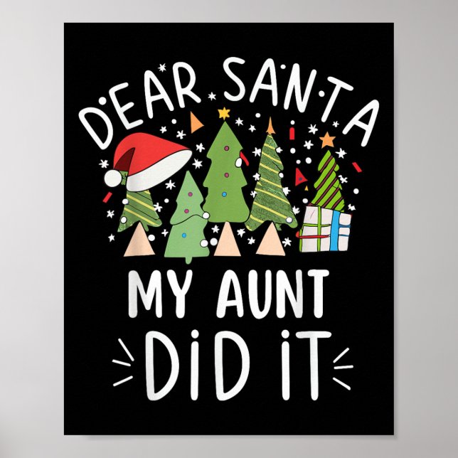 God jul, Ord Kära Santa My Moster D Poster (Framsidan)