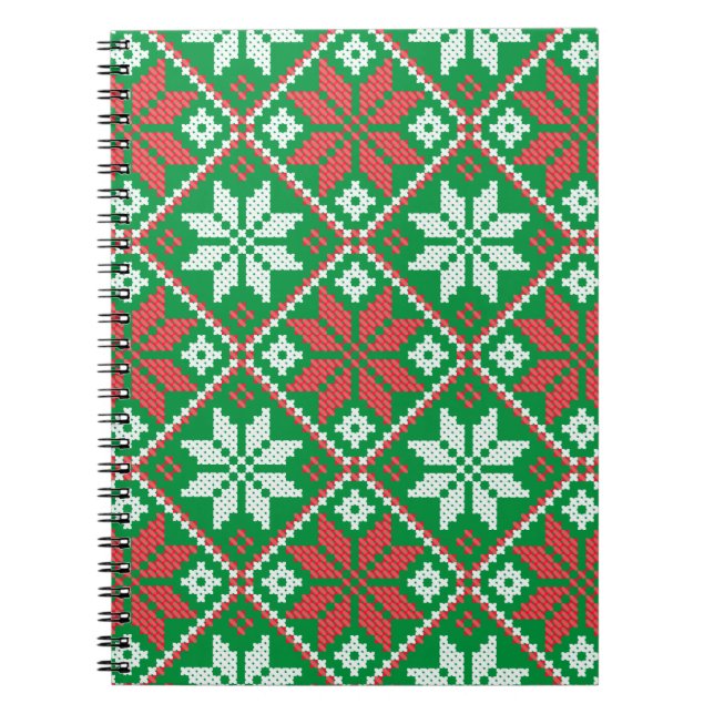 God jul Ornament Anteckningsbok Med Spiral (Framsidan)
