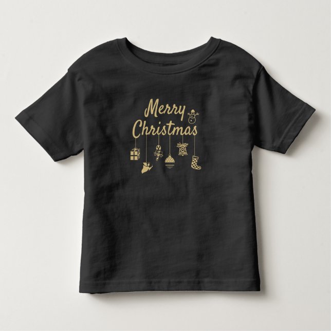 God jul Ornament guld T Shirt (Framsida)