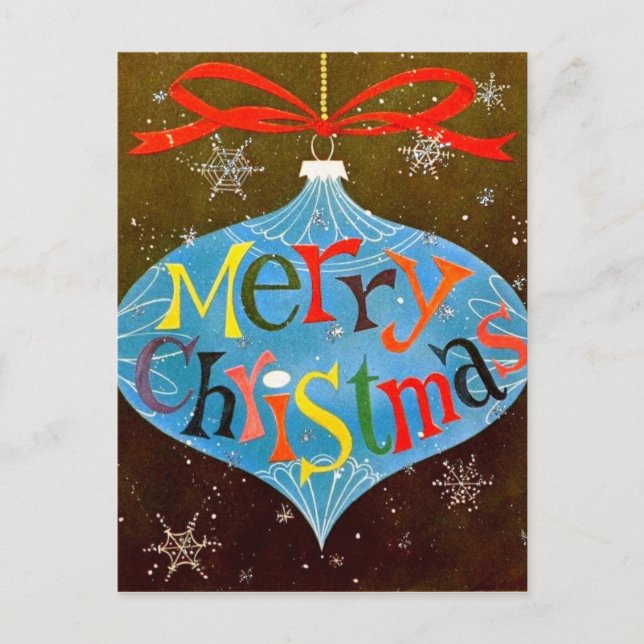 God jul Ornament Helg Vykort (Framsida)