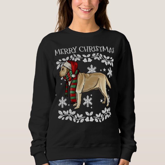 God jul Ornament Labrador Retriever Julafton S T Shirt (Framsida)