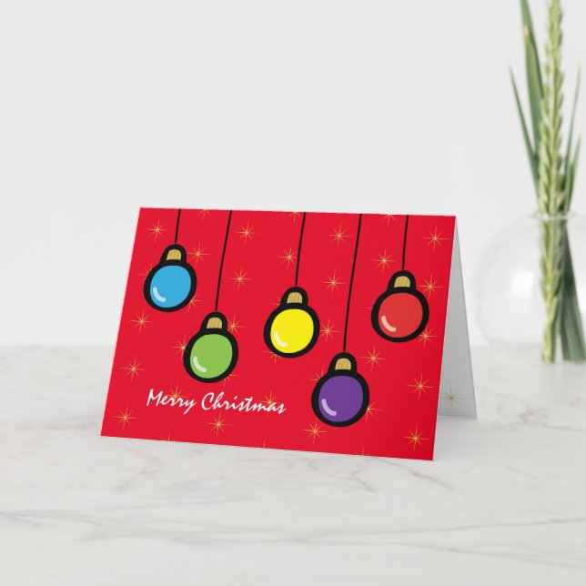God jul Ornaments Guld Star Hälsning Kort (Framsida)