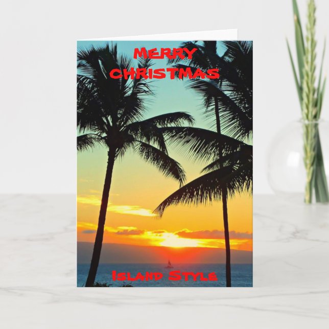 GOD JUL "ÖSTIL" HAWAII HELGKORT (Framsida)