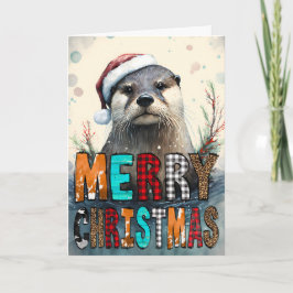 God jul Otter Kort