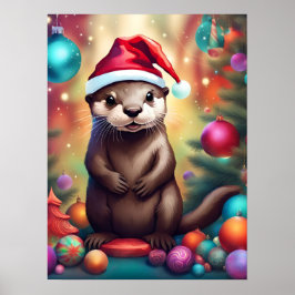God Jul Otter Poster