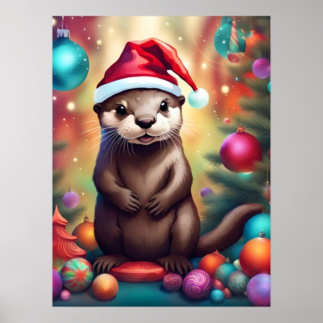 God Jul Otter Poster (Framsidan)
