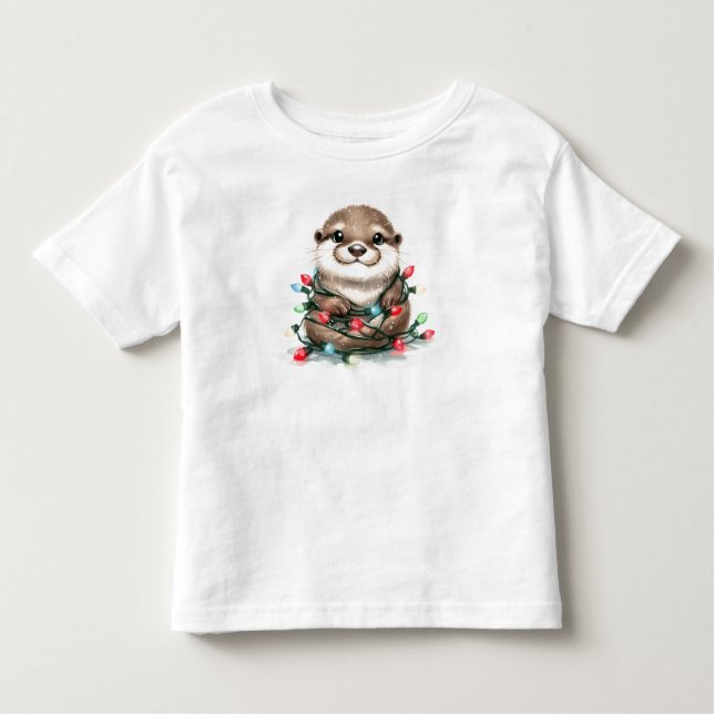God Jul Otter T Shirt (Framsida)