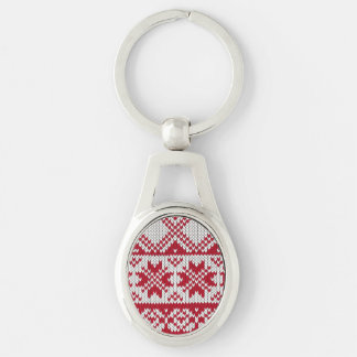 God jul ovalt silverfärgad nyckelring