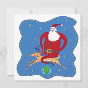 god jul över världshjulkortet julkort