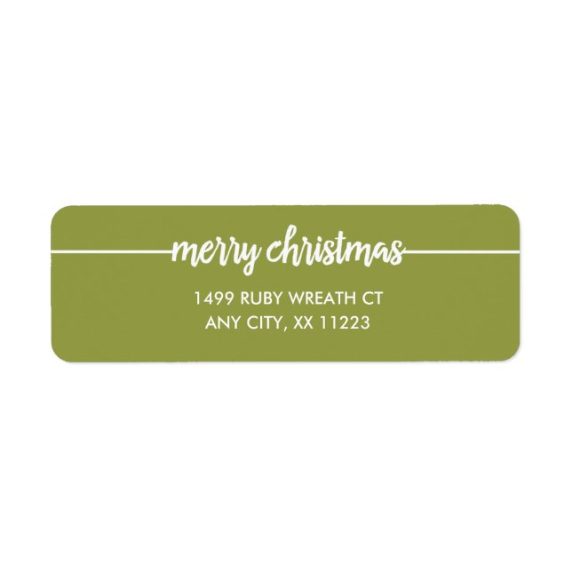God jul överlägg returadress, färg! returadress etikett (Framsidan)