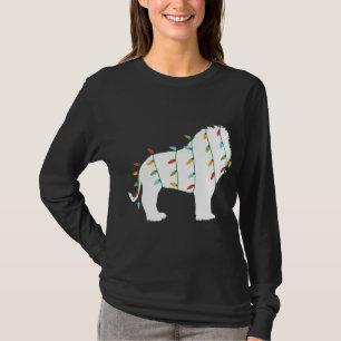 God jul på djuret Lover-julen Ljus T Shirt
