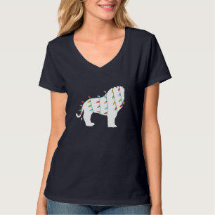 God jul på djuret Lover-julen Ljus T Shirt