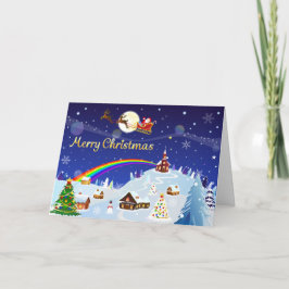 God jul på fullmåne kort